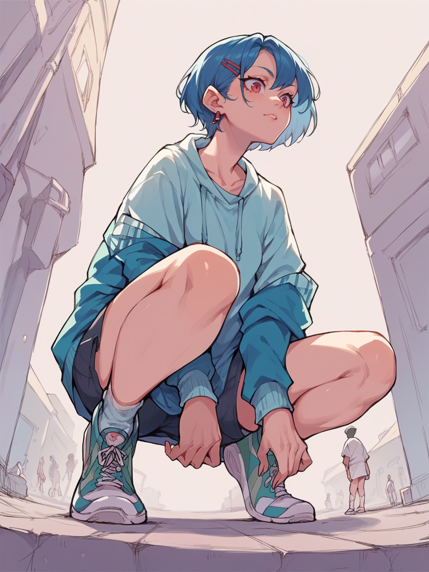 03675-2952437843-score_9, score_8_up, score_7_up, score_6_up,  _lora_y0tt4_1_ y0tt4, 1girl, sneakers, from below, kneeling,.png